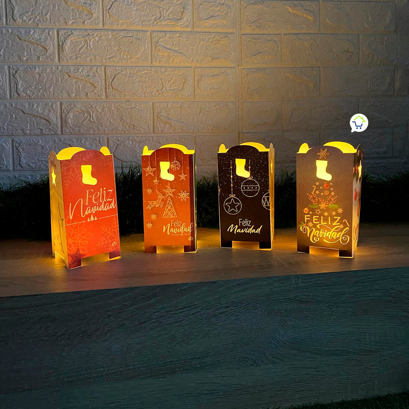 Faroles Navidad X10 Velas Farol NVX10