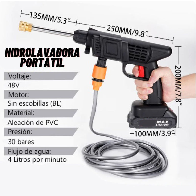 Pistola Lavadora Portátil 💦(Super Potente💪) doble bateria🔋48W⚡