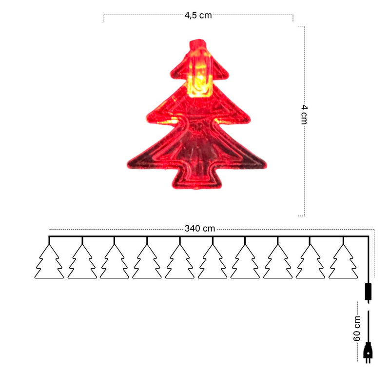 Guirnalda LED 4 M Navidad Arboles S3955