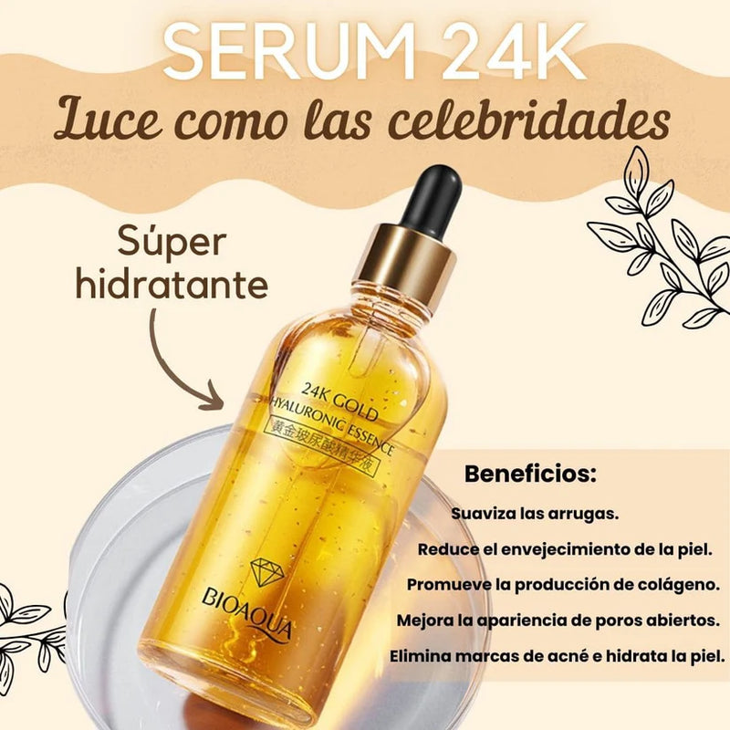 🥇Serum Bioaqua 24K GoldAura® [2X1] Antiedad Premium 💛🧈