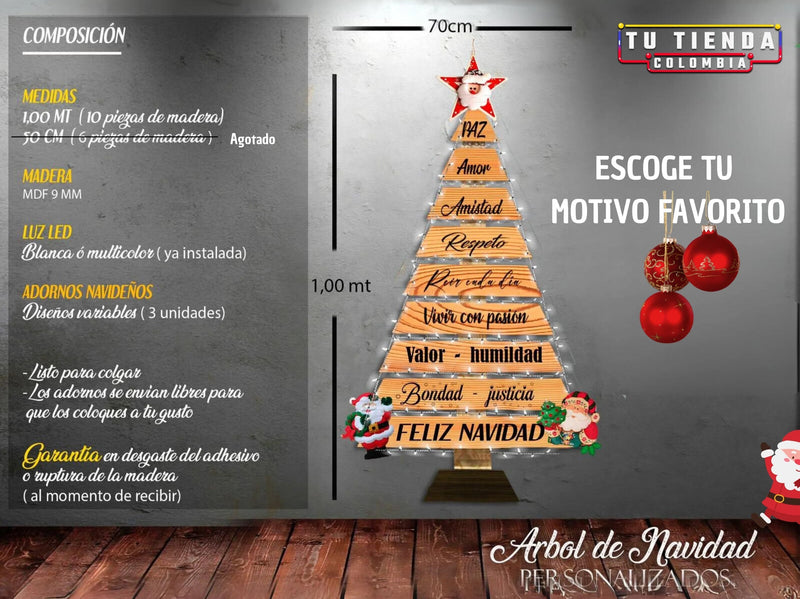 ÁRBOL DE NAVIDAD🎄(INCLUYE LUCES Y 3 ADORNOS NAVIDEÑOS)