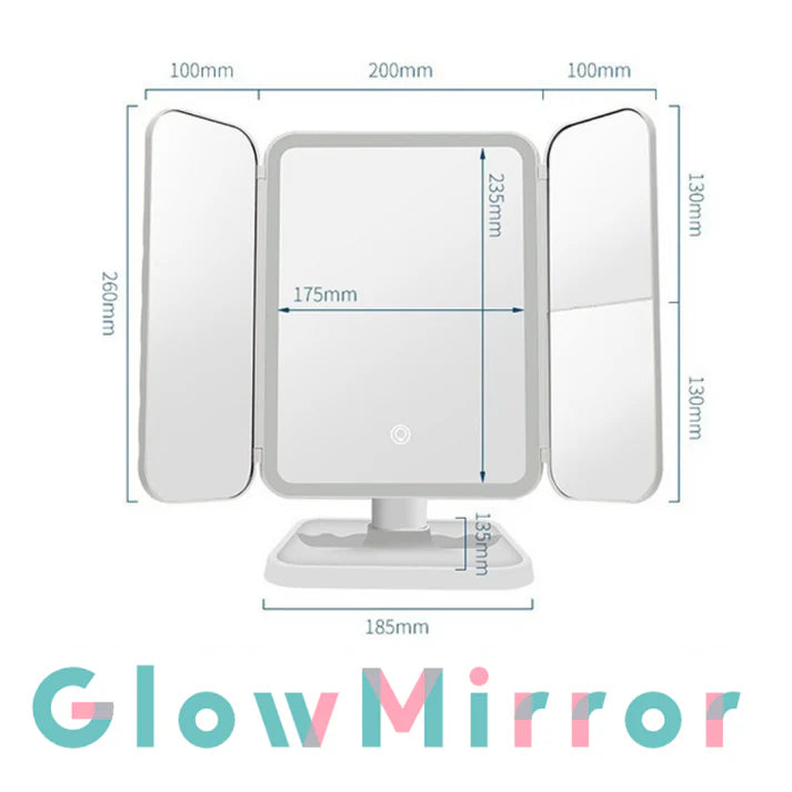 🌟Espejo Táctil Plegable Glow Mirror🌟💄