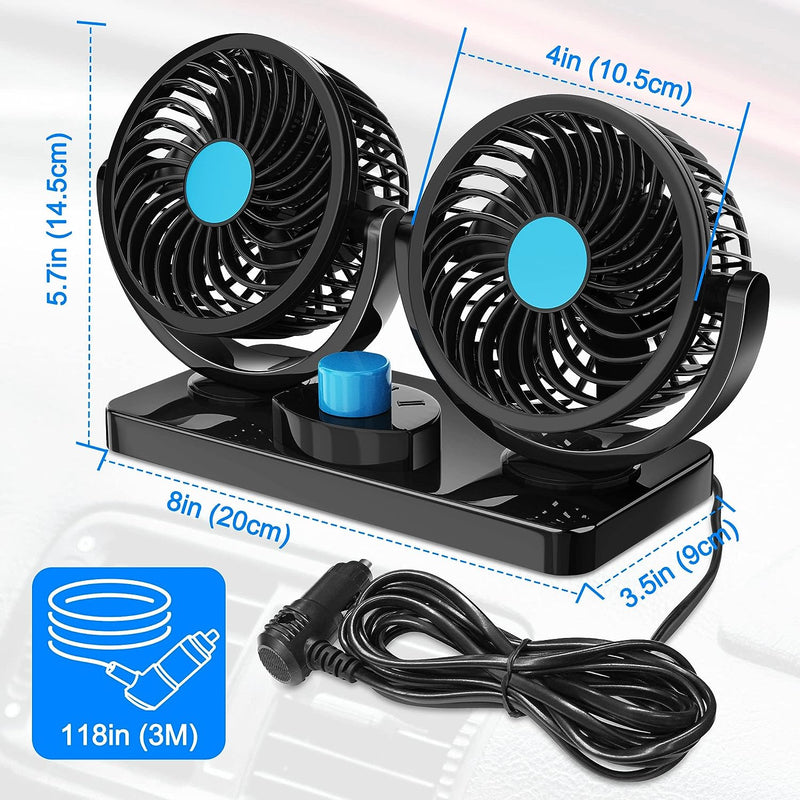 Ventilador Dual Para Automoviles - Producto TOP