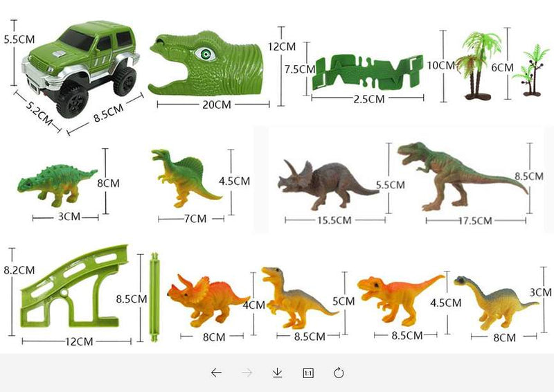 Pista de carrera - Temática de Dinosaurios