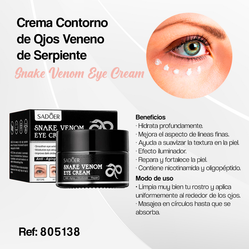 💚 Crema Para el Contorno de Ojos con Veneno de Serpiente 30g / SADOER® 🐍 2x1✨